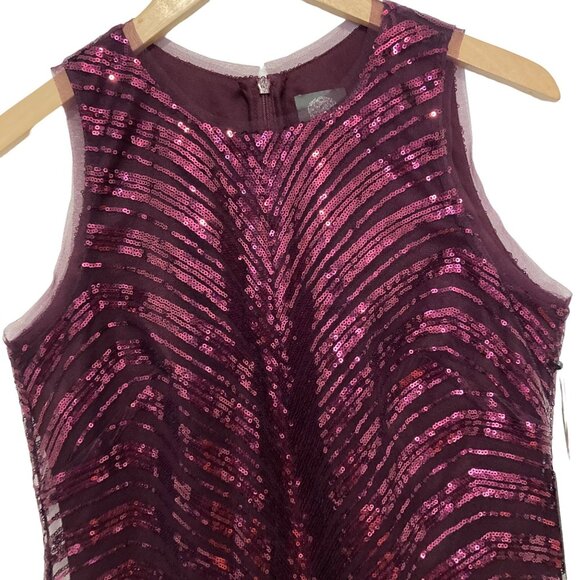 Vince Camuto burgundy sequin mini dress size 6 - Picture 7 of 8